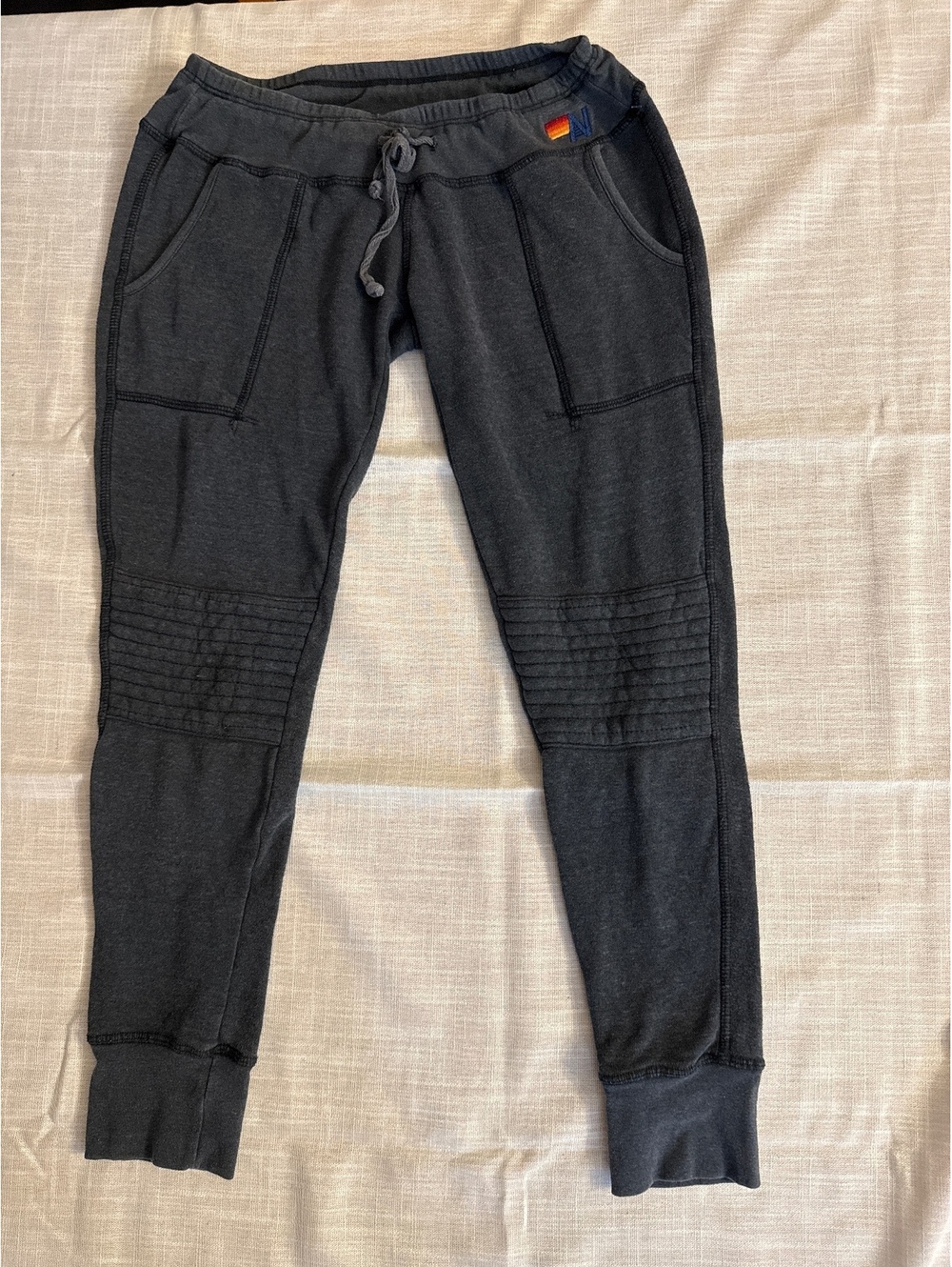 Aviator Nation Men's Black Jogger Pants with Retro Logo